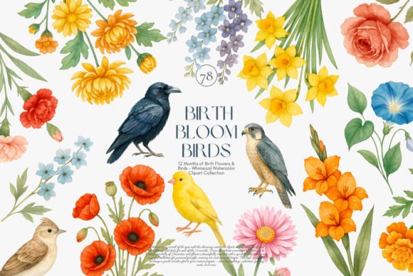 A Poetic Touch for Every Month: The Birth Flowers & Birds Collection