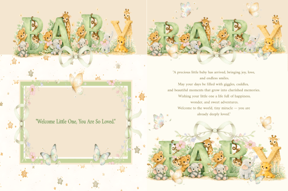 Baby Card Cute Animals Design: A Modern Approach