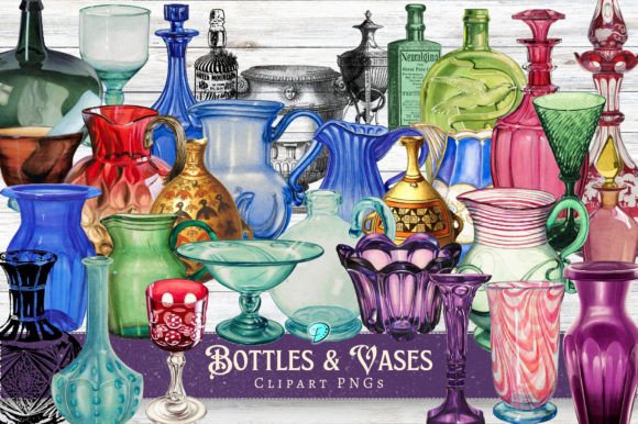 Bottles and Vases Clipart PNGs: A Designer's Toolkit for Instant Elegance