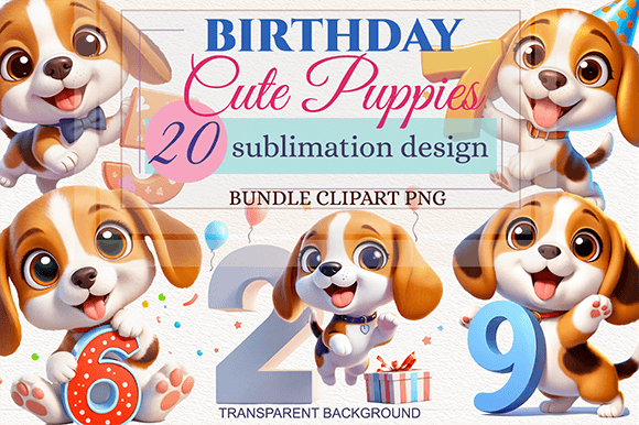 Celebrate with Adorable Birthday Beagle Clipart