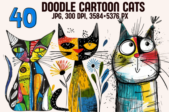 Doodle Cartoon Cats: A Guide to Playful Feline Illustrations