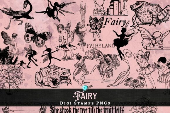 Fairy Digi Stamps: Enchanting Transparent PNGs for Creative Projects