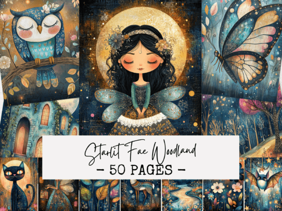 Starlit Fae Woodland Junk Journal Pages: A Designer's Guide
