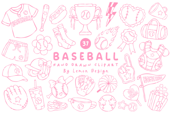Unleash Your Creativity with a Baseball Hand Drawn Clipart Bundle