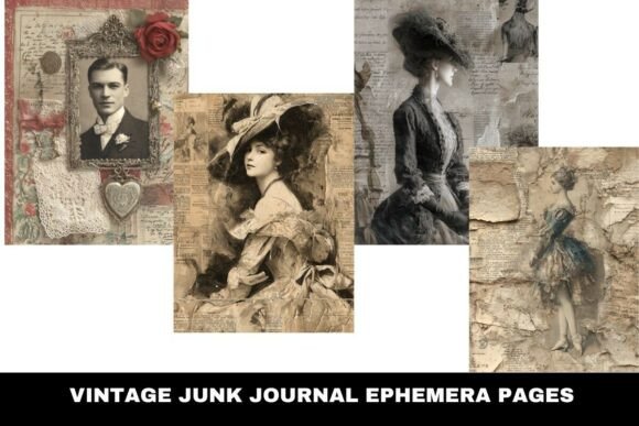 Unlocking Nostalgic Charm with Vintage Junk Journal Ephemera Pages